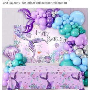 🧜🏼‍♀️ NEW! Mermaid 1️⃣0️⃣9️⃣-Pieces Birthday Party Set 🧜🏼‍♀️